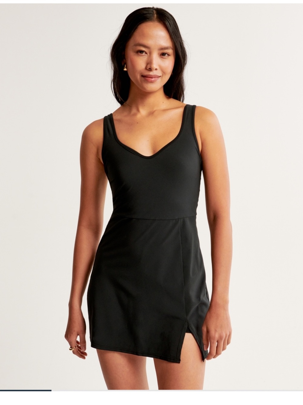 Abercrombie & Fitch Black sweetheart traveler dress xsp